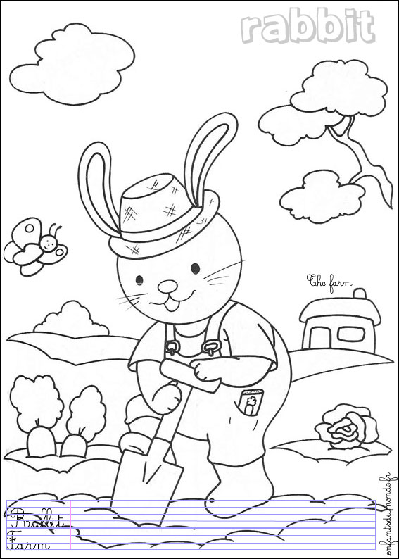 coloriage lapin 4